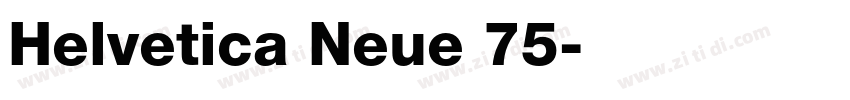 Helvetica Neue 75字体转换
